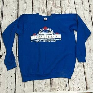 Vintage 80s Frank Guido's Seafood New York 1980s Crewneck Sweatshirt